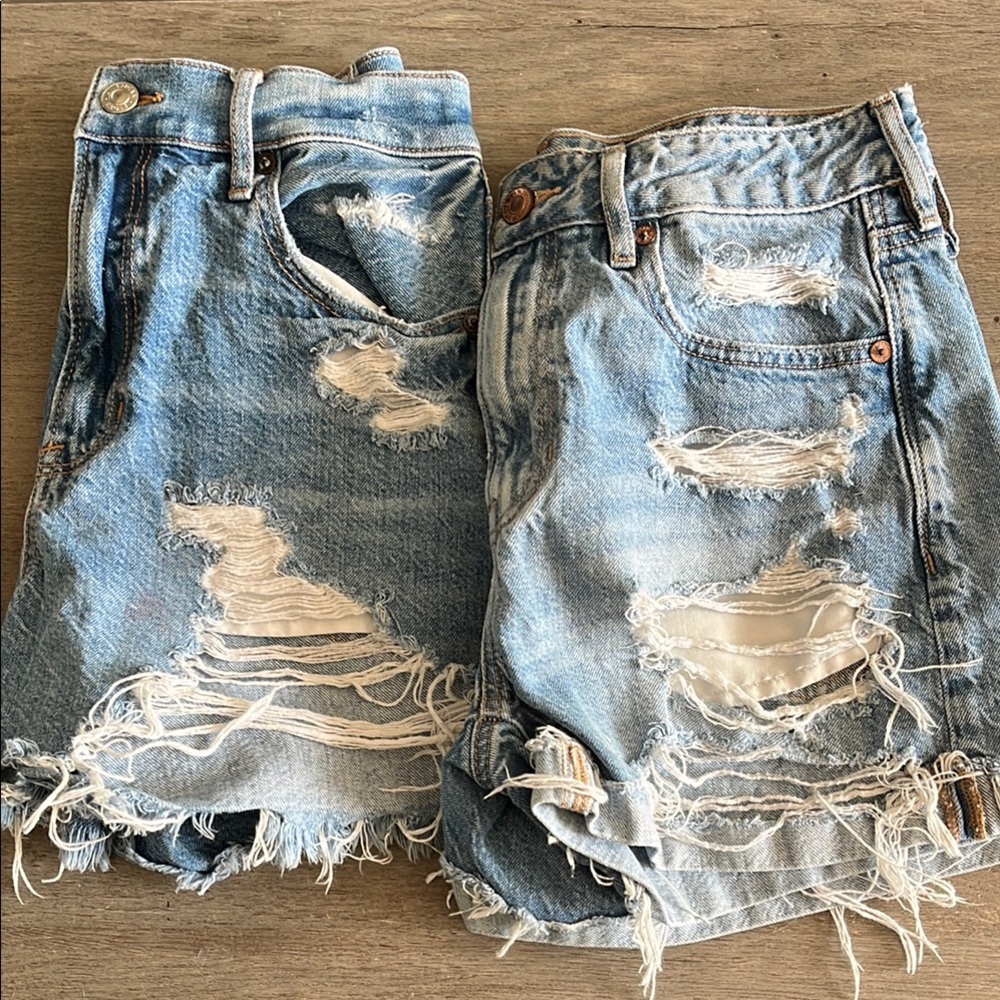 Distressed Denim Shorts